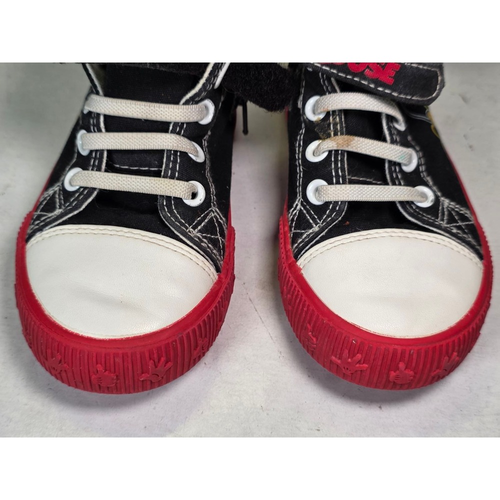 Disney Mickey Mouse Pluto Toddler High Top Sneakers Black Red Size 9 BTMC24AC005 - Picture 9 of 12